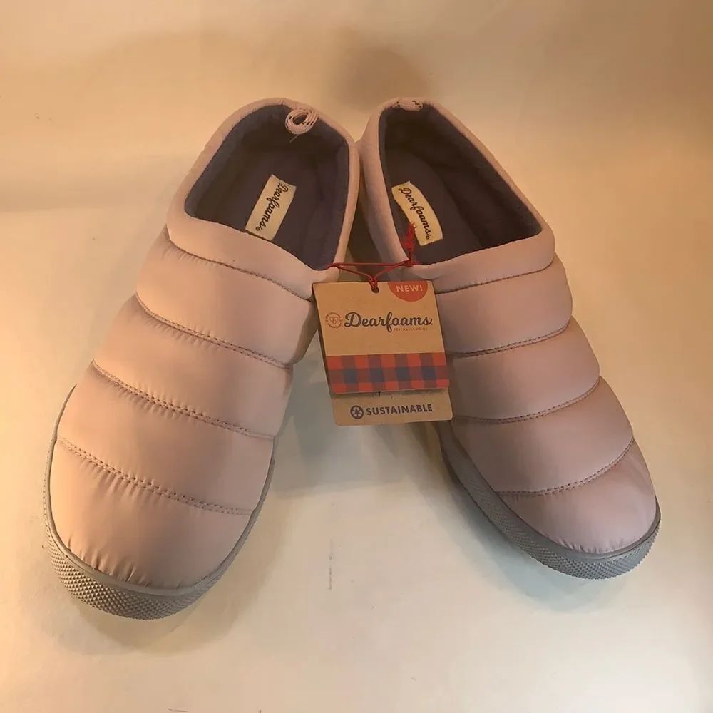 Dearfoams Frosted Plum XL Women’s Indoor/Outdoor Slippers New Machine Wash Lined